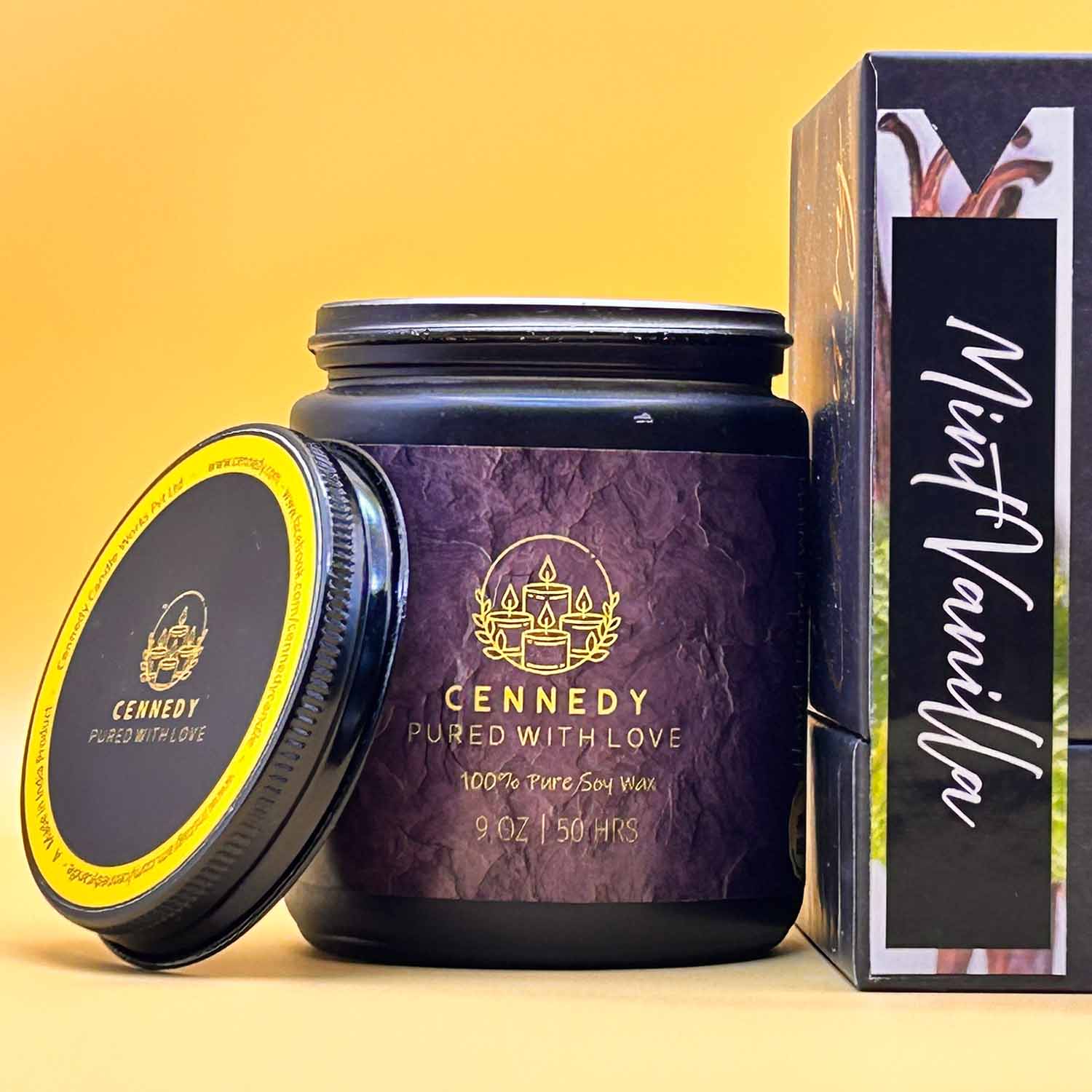 Mint Vanilla Luxury Scented Candle for Meditation, Spa, Birthday & Luxury Gift