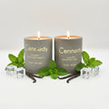 Mint Vanilla Hand Poured Aromatic Scented Candle in Hand Crafted Concrete Jar