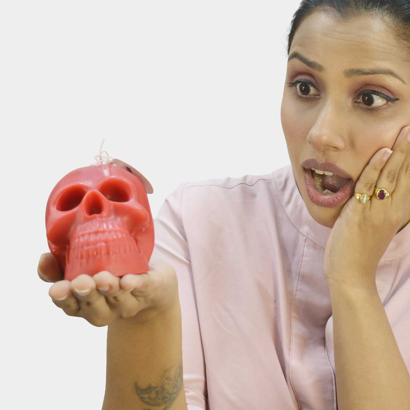 Skull Candles Pair – Unique Gothic Decorative Candles for Home,Spell & Theme Décor