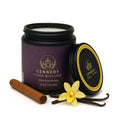 Cuban Drift scented candle, elegant container, vanilla-tobacco fragrance for home.