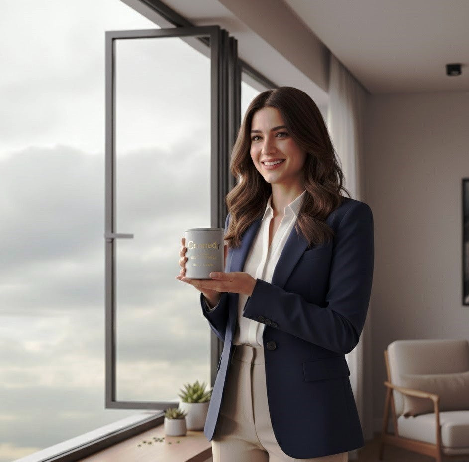 Ylang Ylang Aromatic Hand Crafted  Scented Candle in Concrete Jar